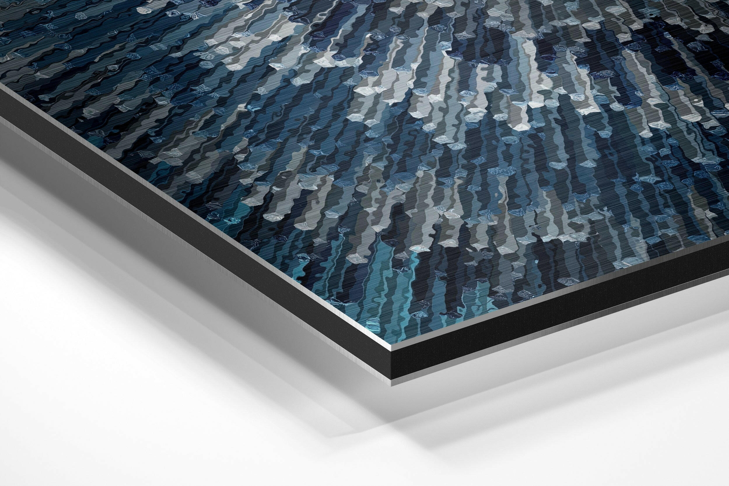 Blue Brushed Aluminium Dibond Wall Art