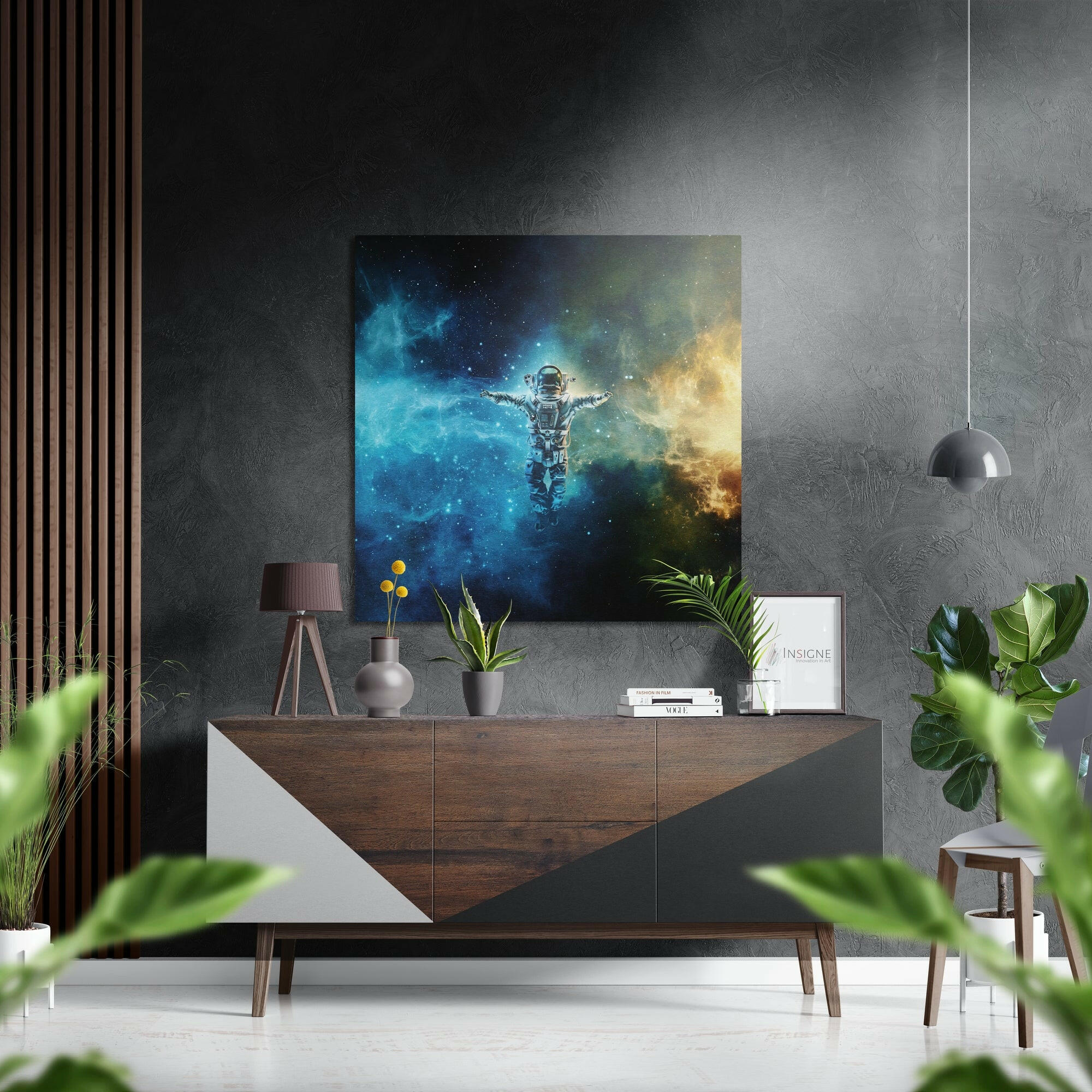 Space Traveller Brushed Aluminium Dibond Wall Art