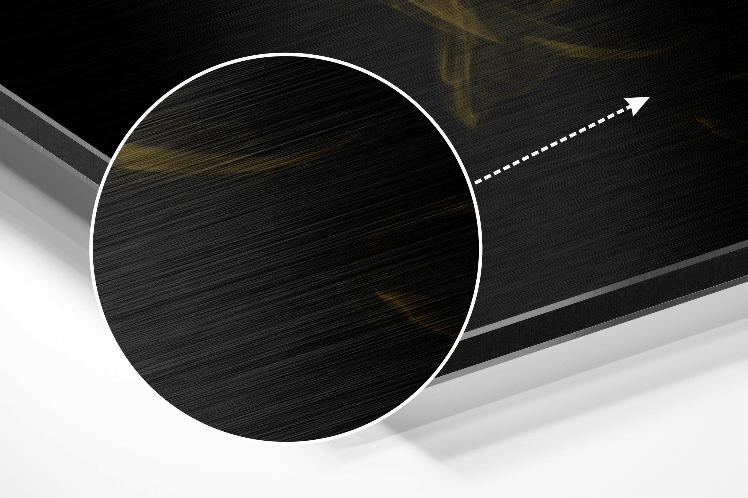 Yellow Smoke Brushed Aluminium Dibond Wall Art