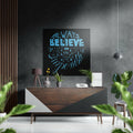 Believe in Impossible Brushed Aluminium Dibond Wall Art