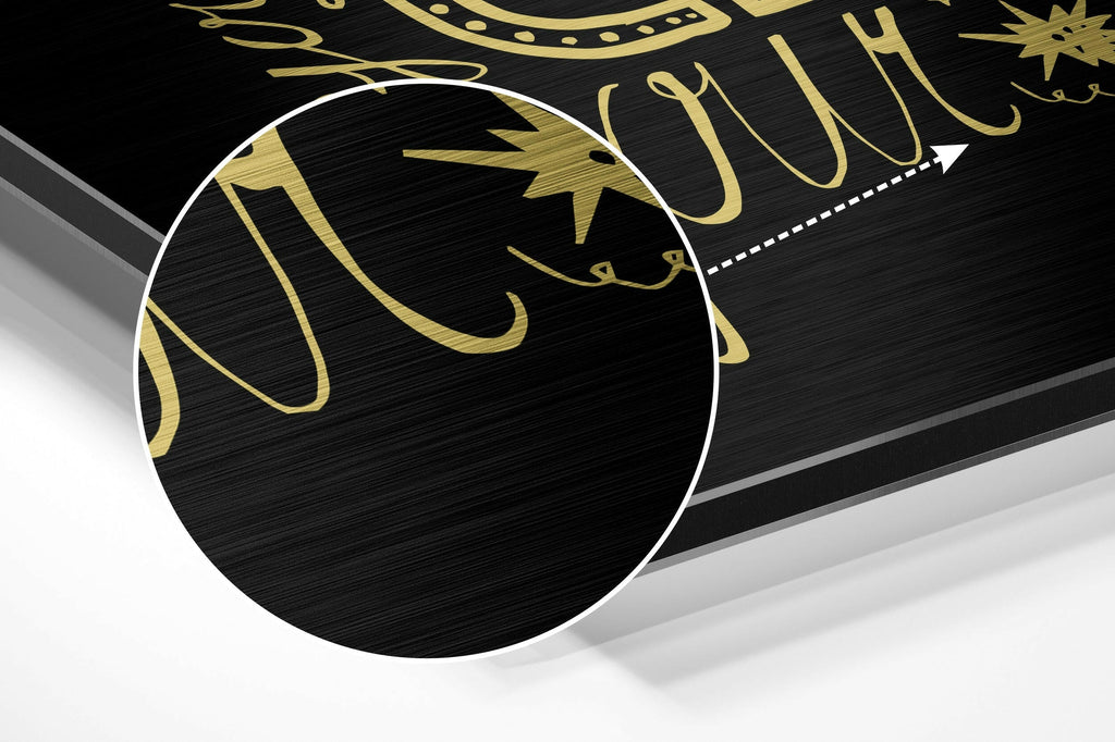 Change Your Thoughts Brushed Aluminium Dibond Wall Art