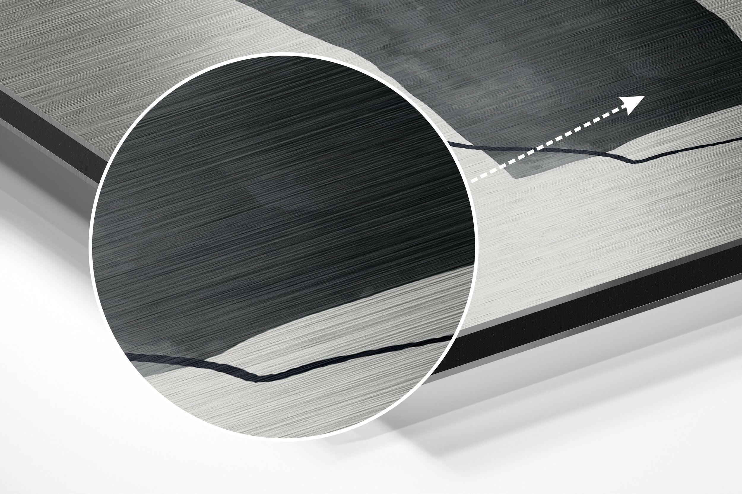 Line Art Brushed Aluminium Dibond Wall Art