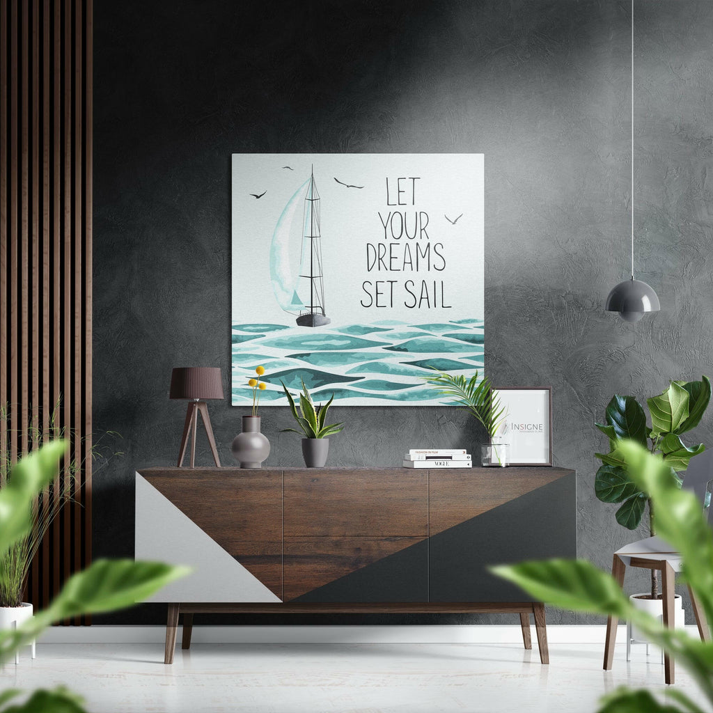 Let Your Dreams Brushed Aluminium Dibond Wall Art