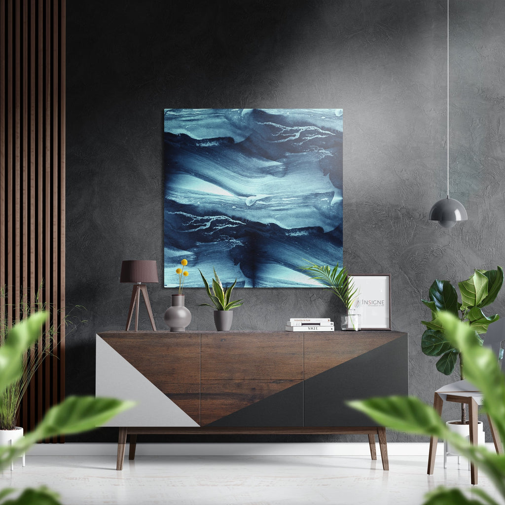 Blue Brushed Aluminium Dibond Wall Art