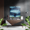 Blue Brushed Aluminium Dibond Wall Art