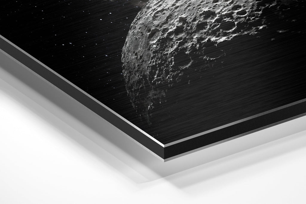 Moon Brushed Aluminium Dibond Wall Art