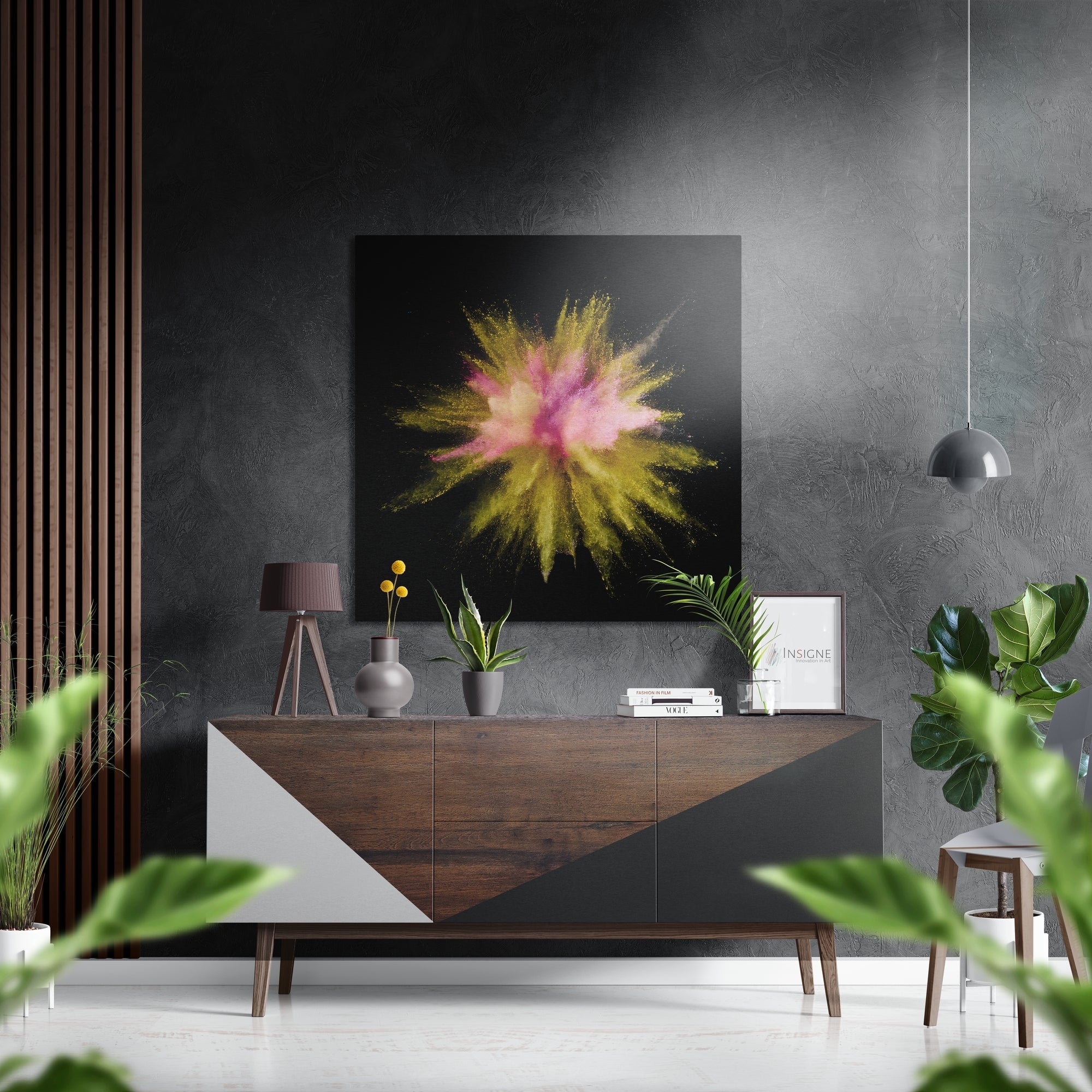 Color Burst Brushed Aluminium Dibond Wall Art