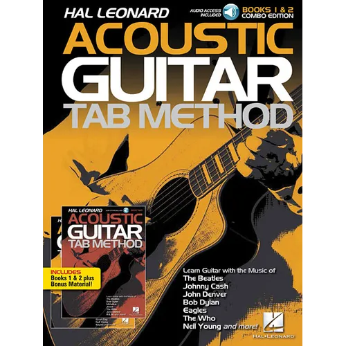 Hal Leonard Acoustic Guitar Tab Method - Combo Edition: Books 1 & 2 with Online Audio, Plus Bonus Material - Paperback