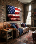 USA Flag Glass Wall Art