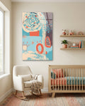 Abstract Colors Glass Wall Art