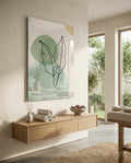 Abstract Shapes Glass Wall Art