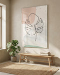 Abstract Shapes Glass Wall Art