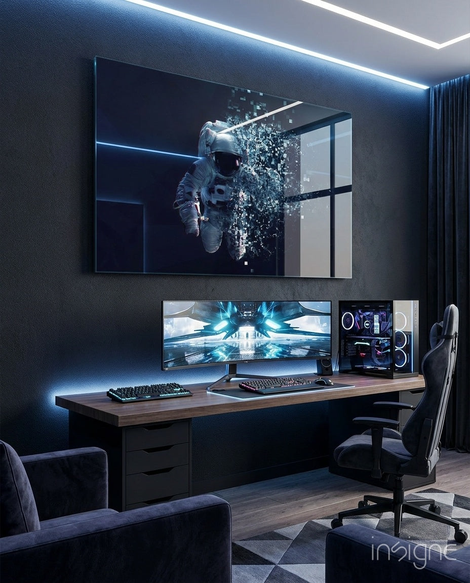 Astronaut Glass Wall Art