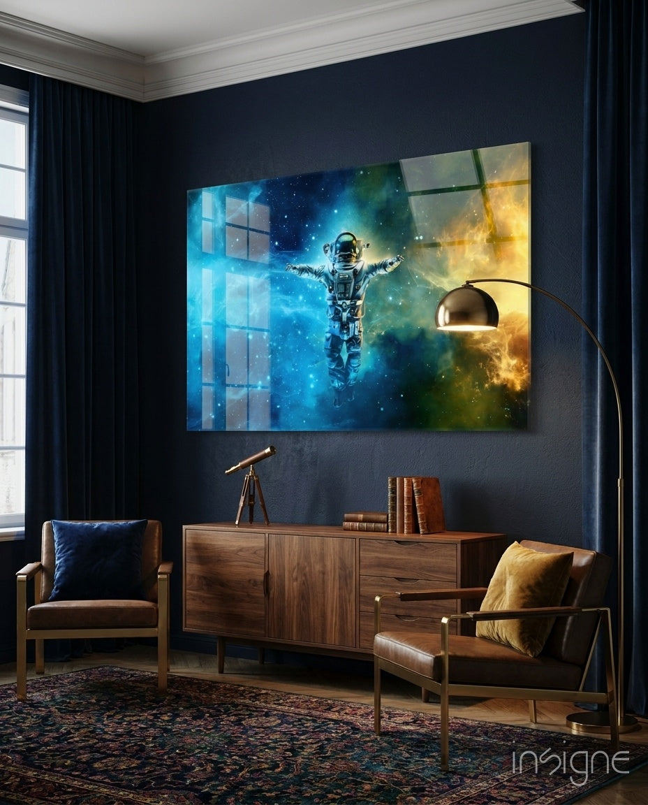 Astronaut Glass Wall Art