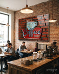 Hot Coffee Glass Wall Art