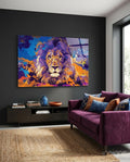 Lion Glass Wall Art