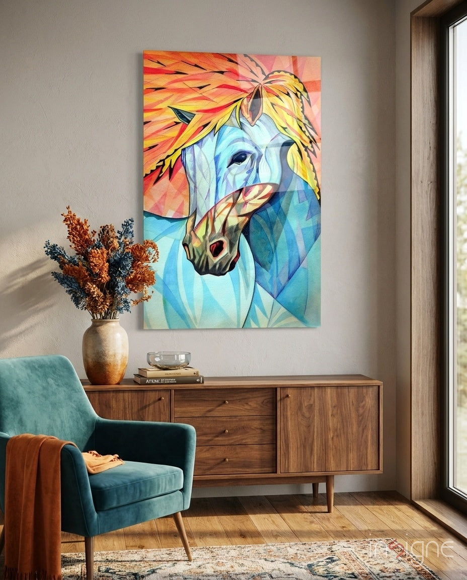 Horse Glass Wall Art
