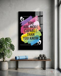 “You Are More Talented Than You Think” Glass Wall Art