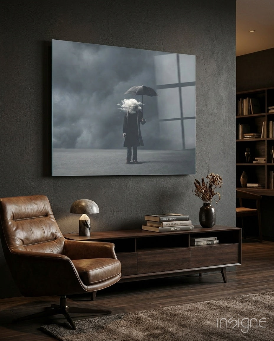 Storm in Thoughts Glass Wall Art