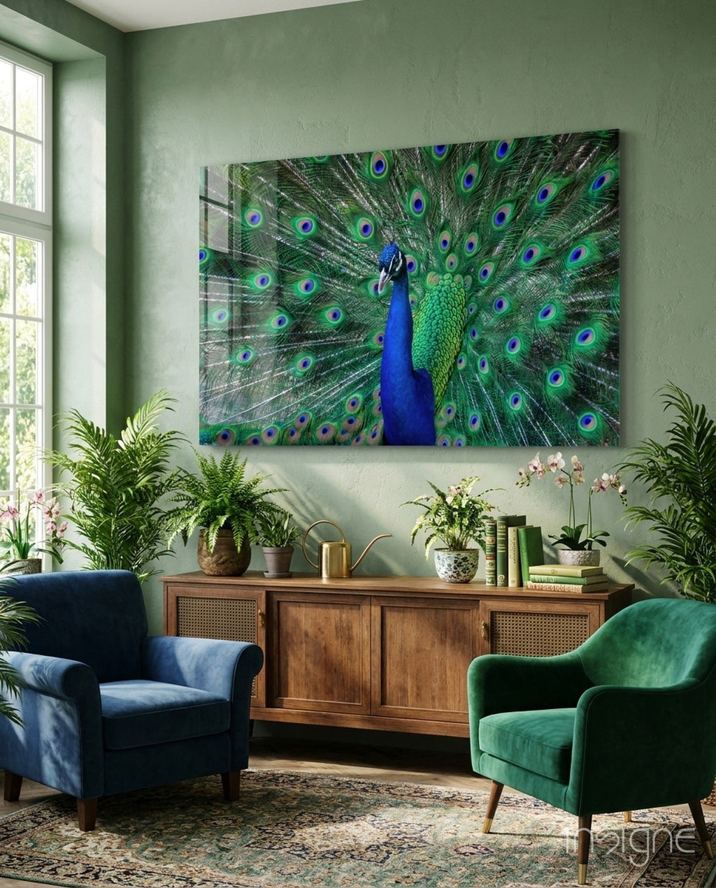 Peacock Glass Art