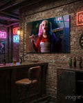 Harley Quinn Glass Art