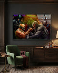 Venom vs Bane Glass Art