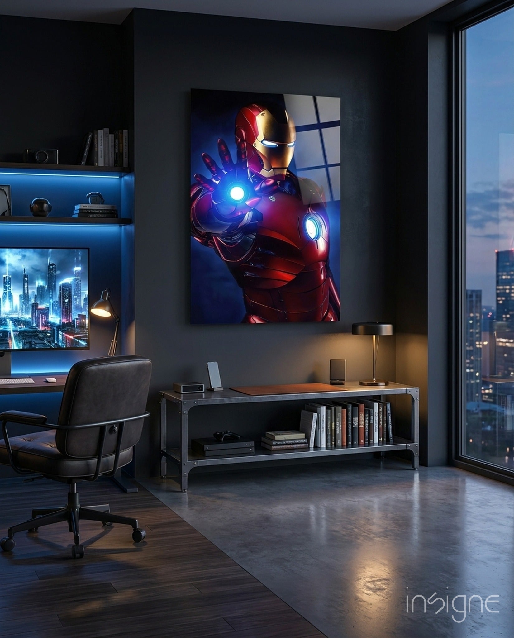 Iron Man Glass Art