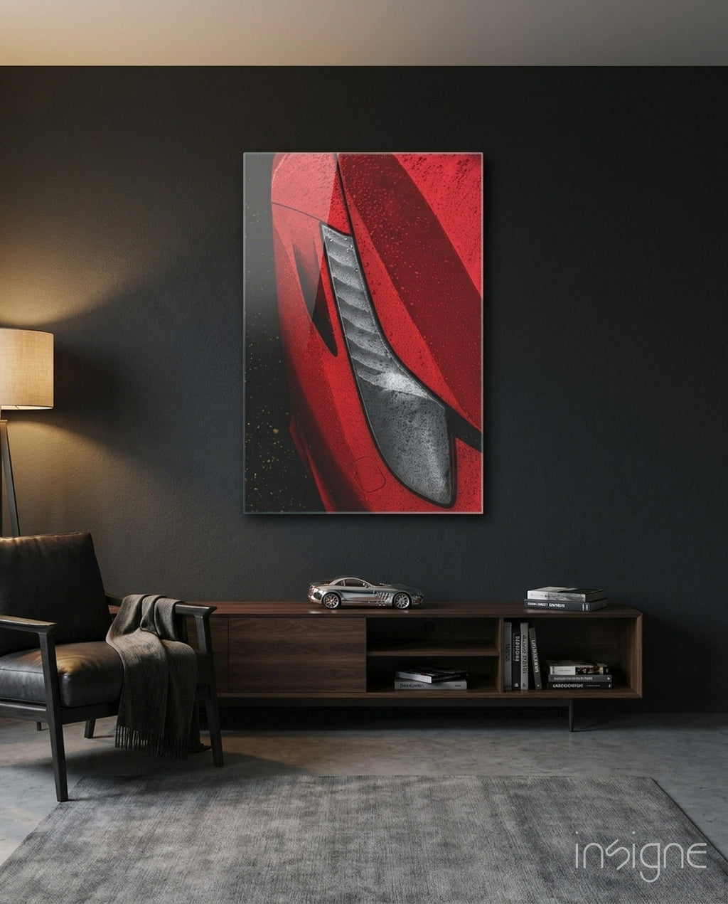Ferrari’s Red Glass Wall Art