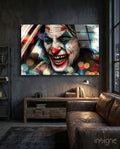 Joker’s Laugh Glass Wall Art