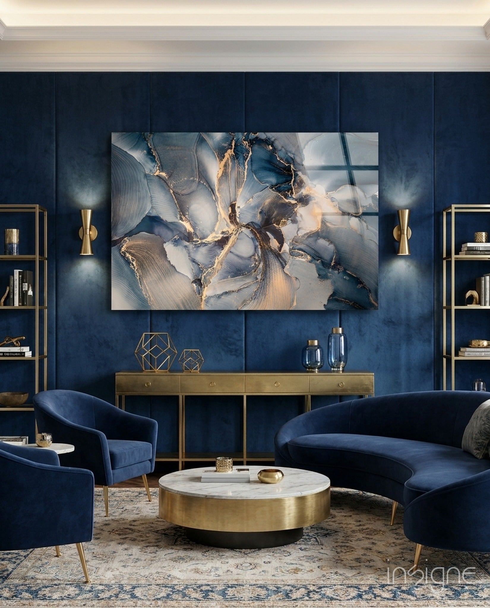 Marble  Glass Wall Art