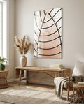 Lines of Leaf Glass Wall Art