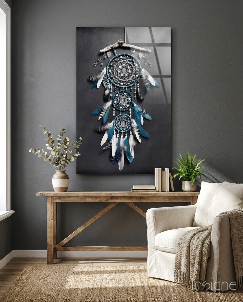 Dreamcatcher Glass Wall Art