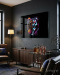 Diamond Bear Glass Wall Art