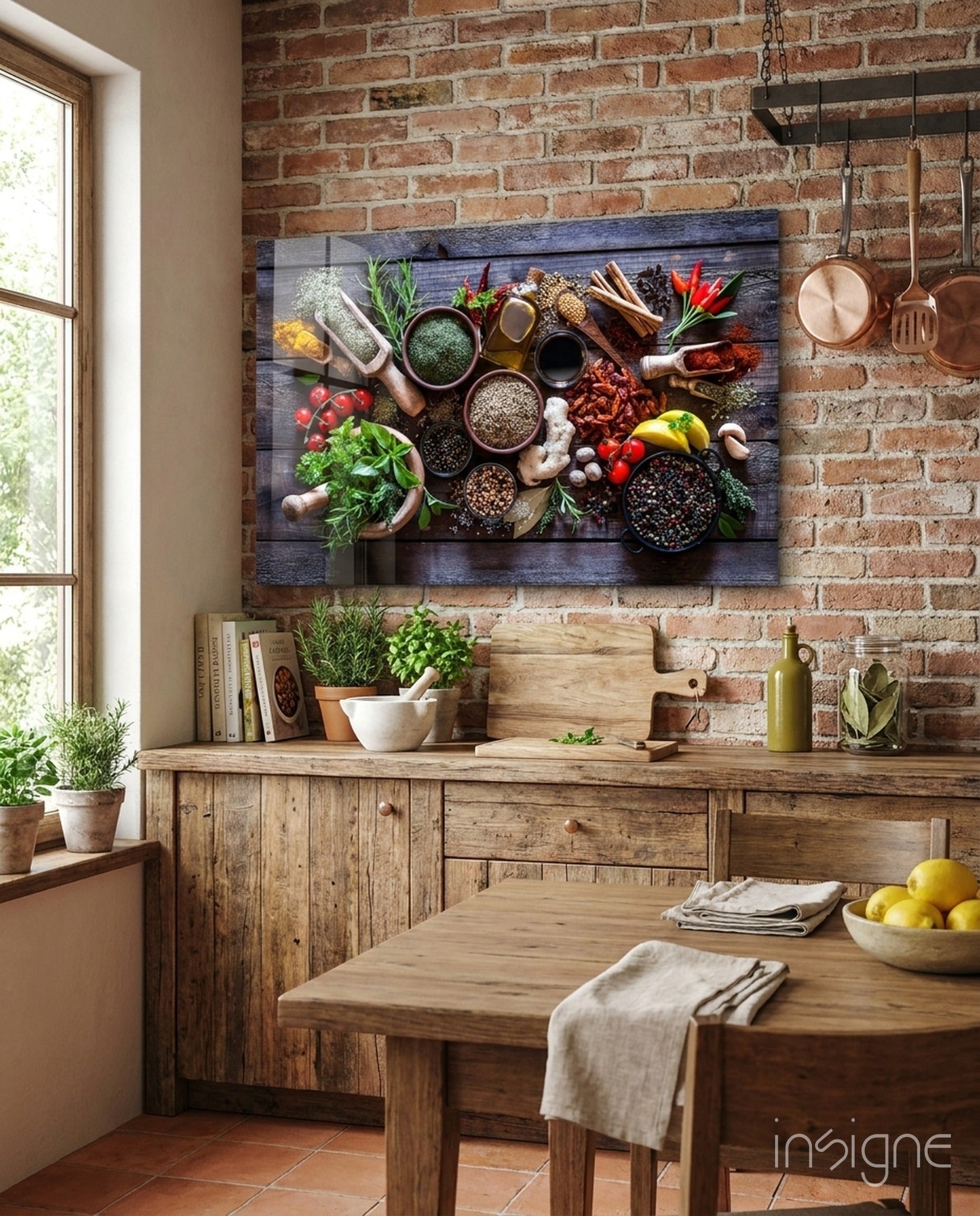 Spices Glass Wall Art