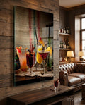 Cocktails Glass Wall Art