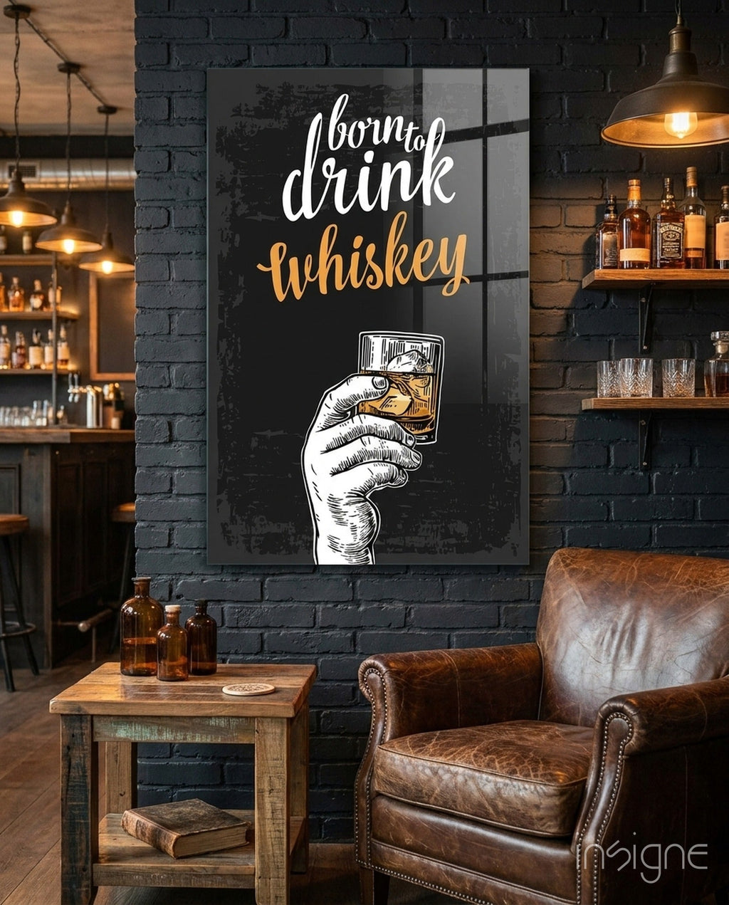 Whiskey Glass Wall Art
