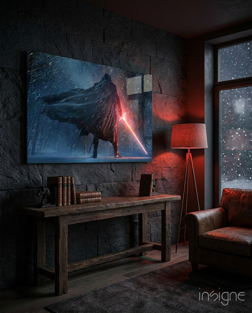 Lightsaber Glass Wall Art