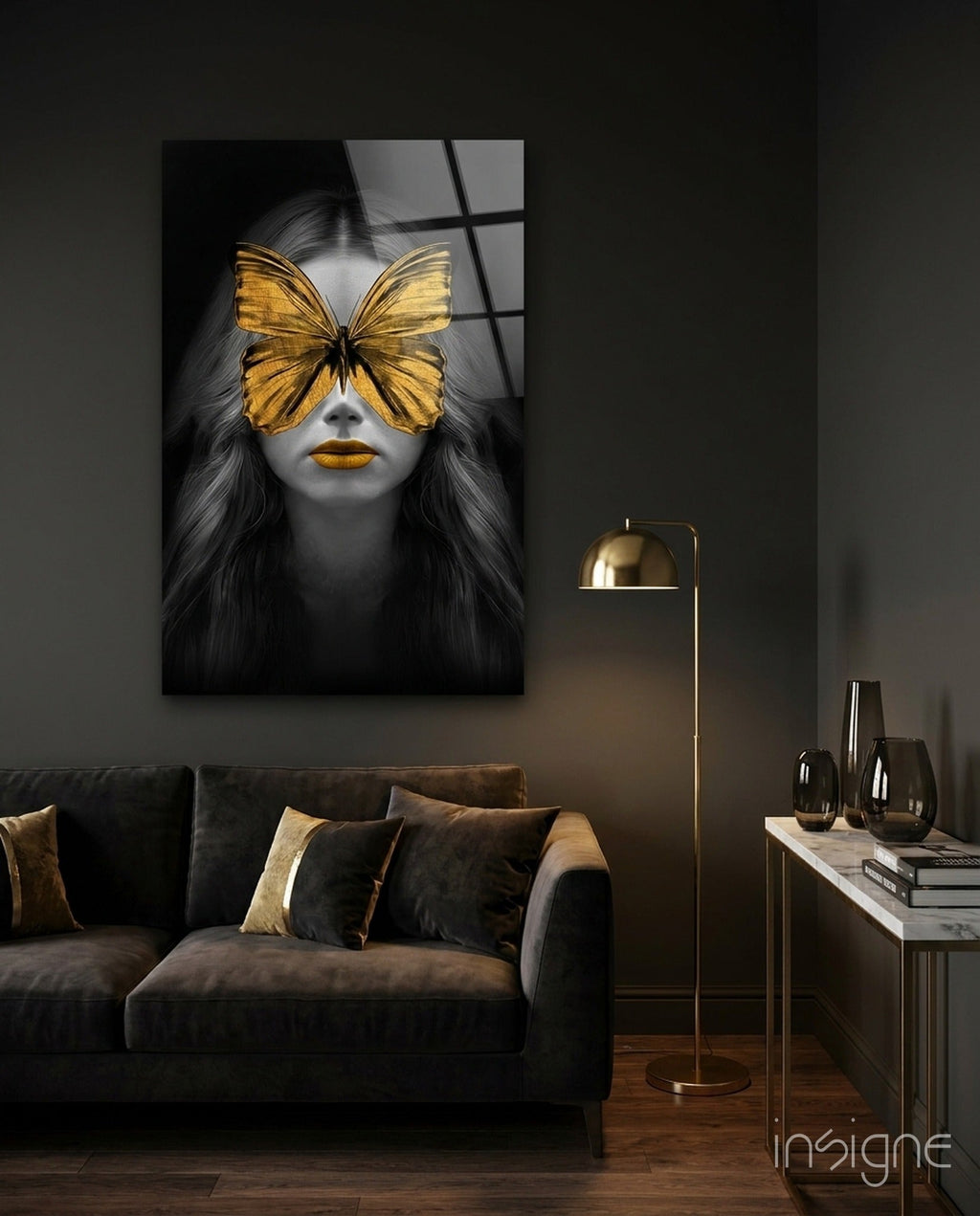 Butterfly Eyes Glass Wall Art