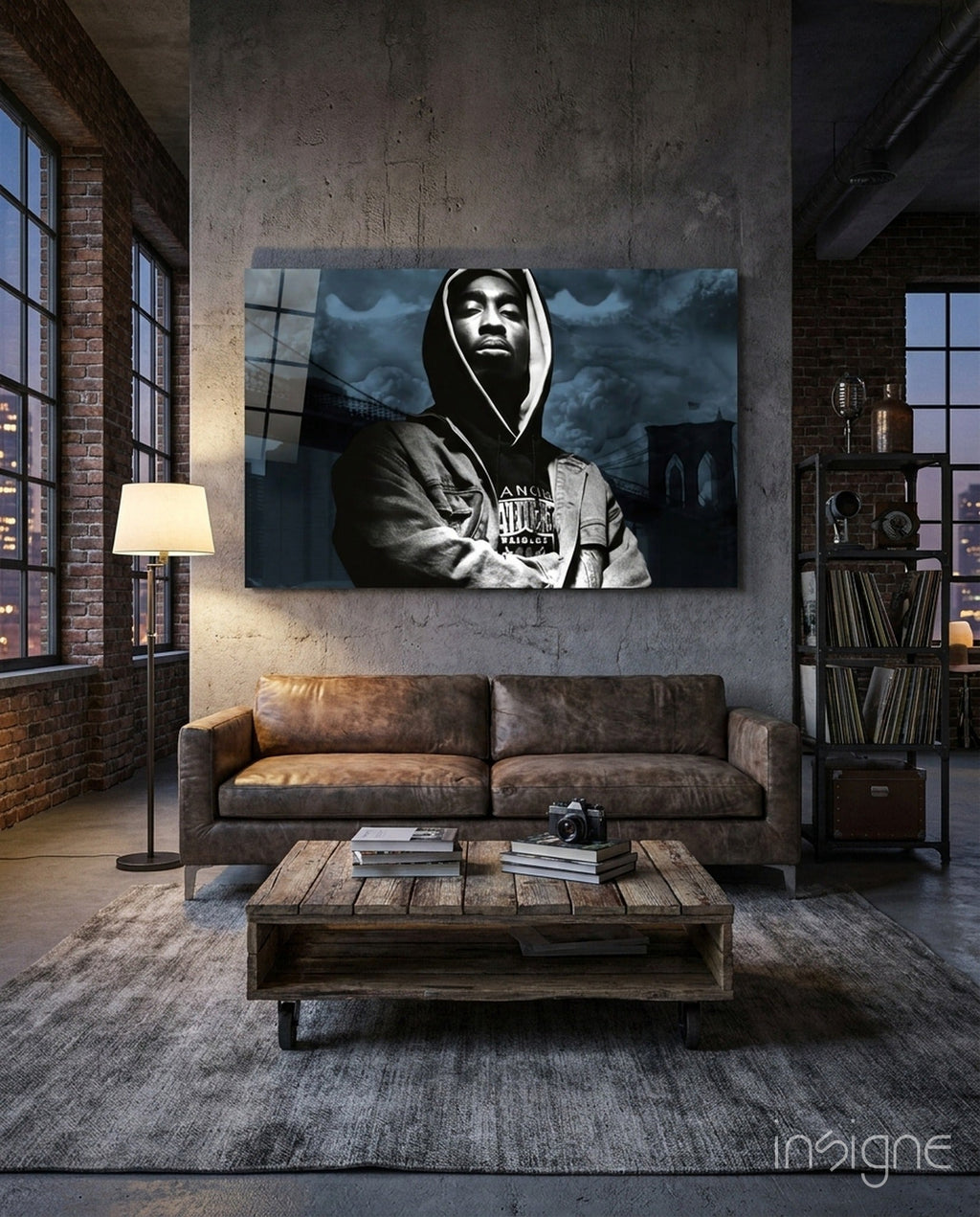 Tupac Shakur Glass Wall Art