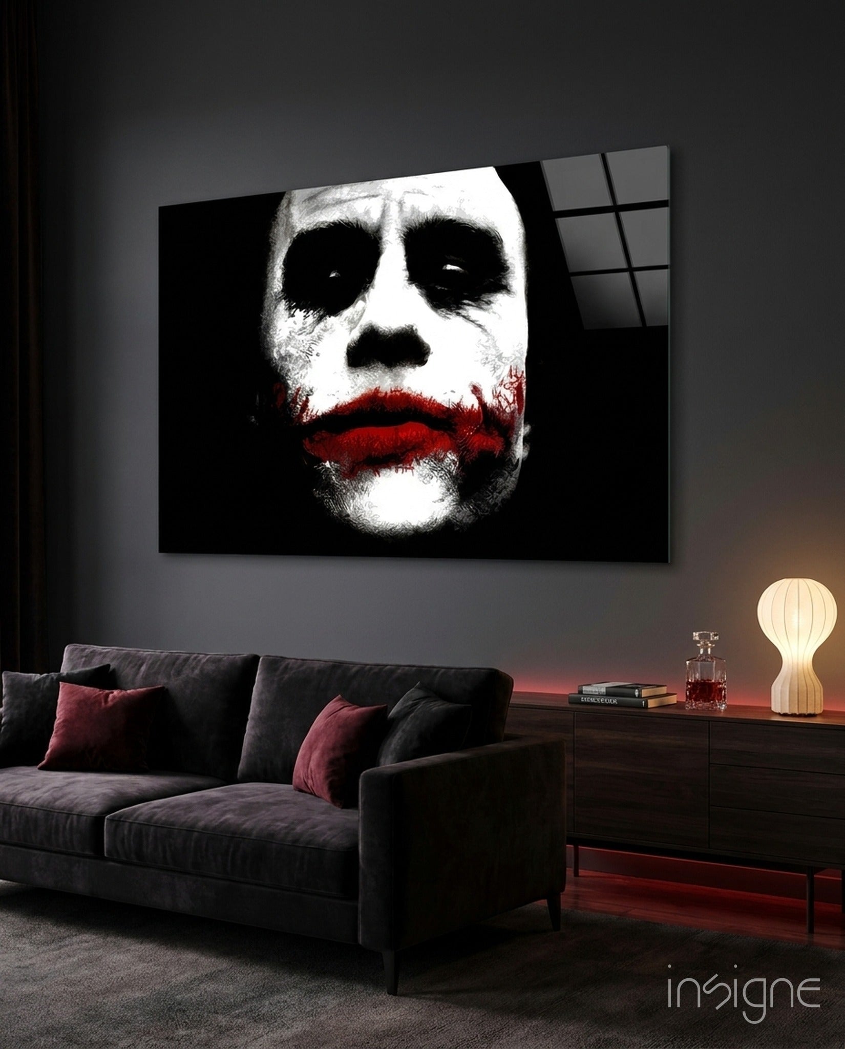 Joker Glass Wall Art