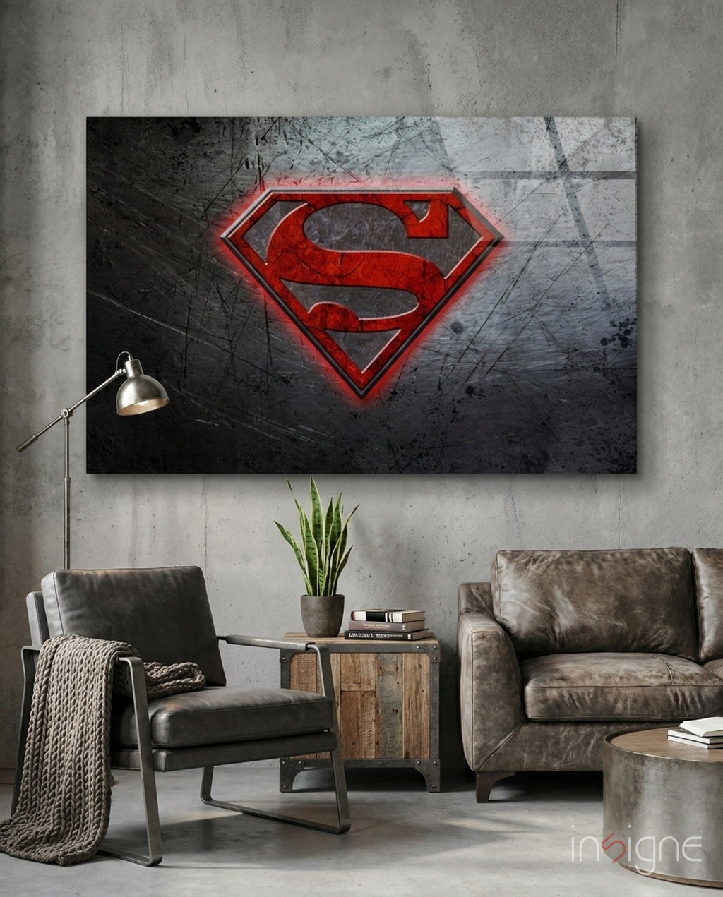 Superman Glass Wall Art