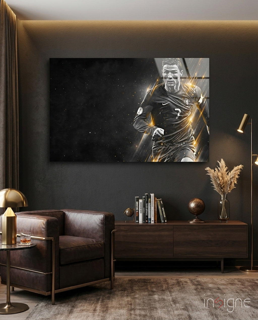 Christiano Ronaldo Glass Wall Art
