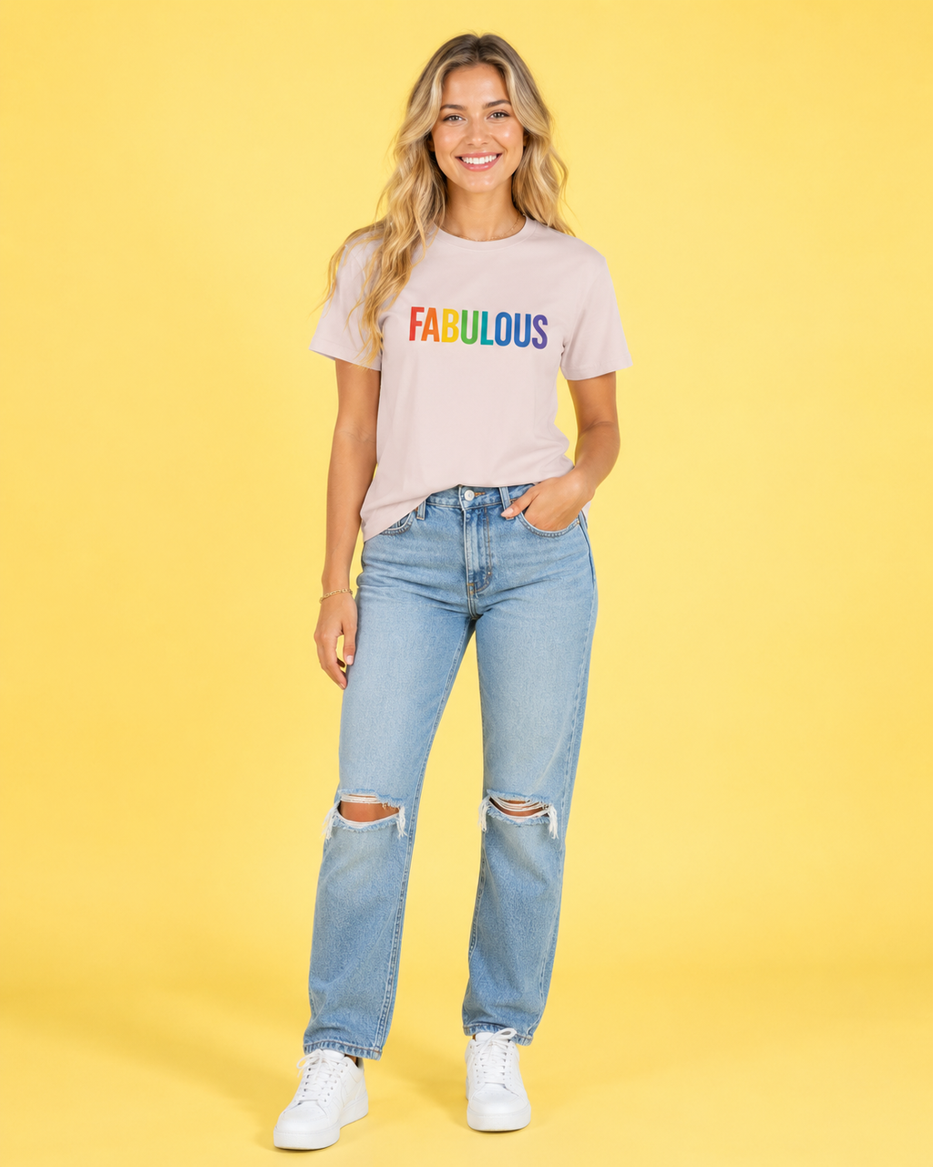 FABULOUS Rainbow Statement T-Shirt