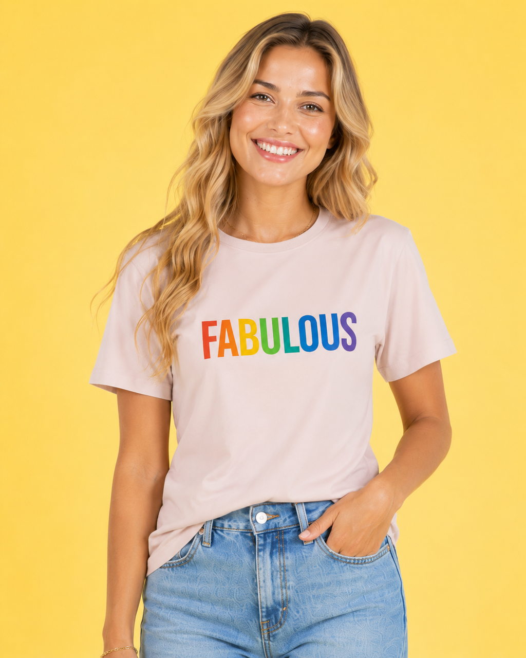 FABULOUS Rainbow Statement T-Shirt
