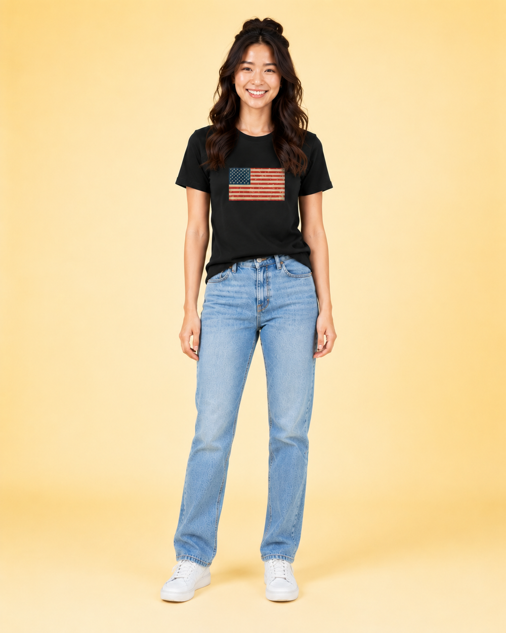 American Flag Organic Cotton  T Shirt
