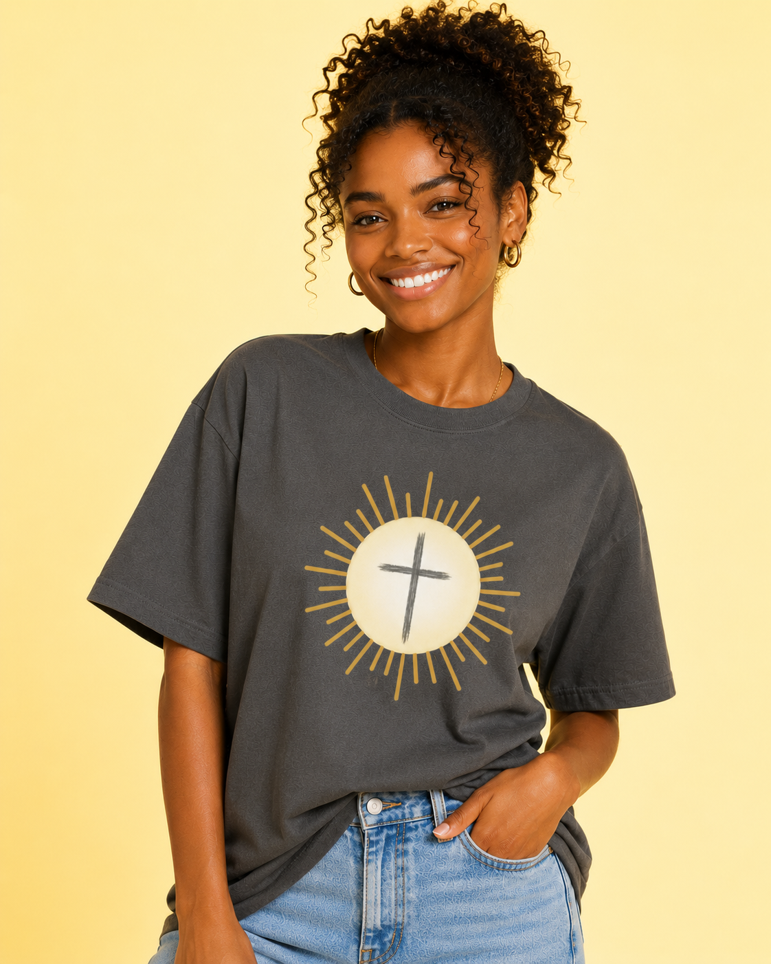 Centered In Light Garment Dyed Heavyweight T-Shirt