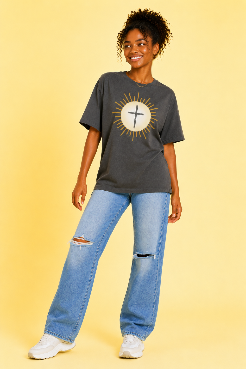 Centered In Light Garment Dyed Heavyweight T-Shirt