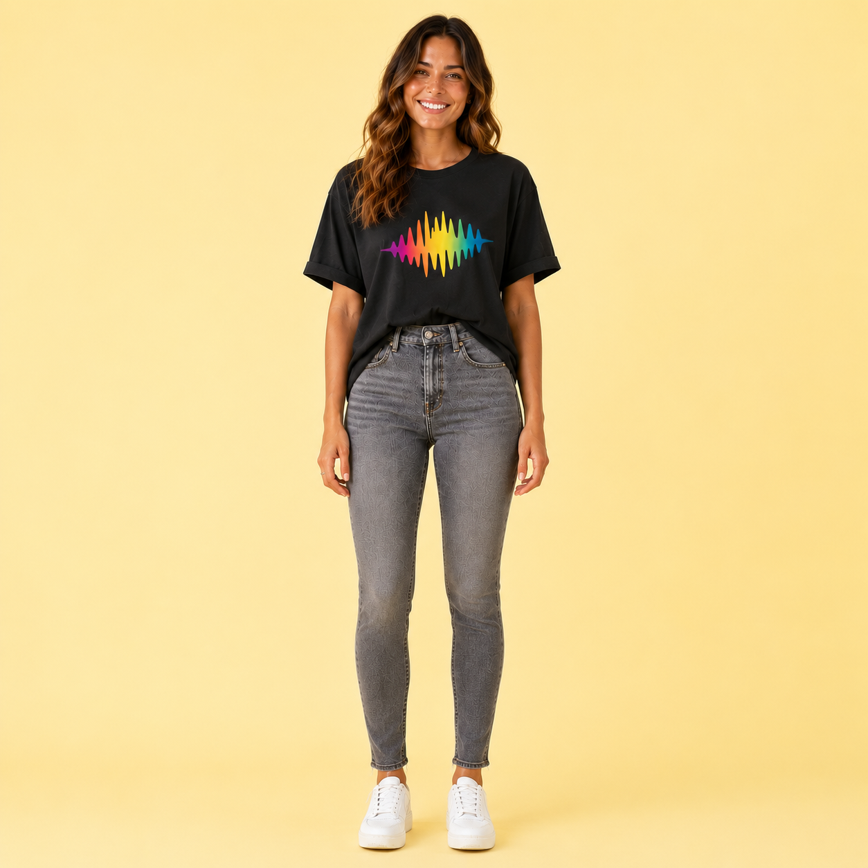 Rainbow Frequency Relaxed T-Shirt