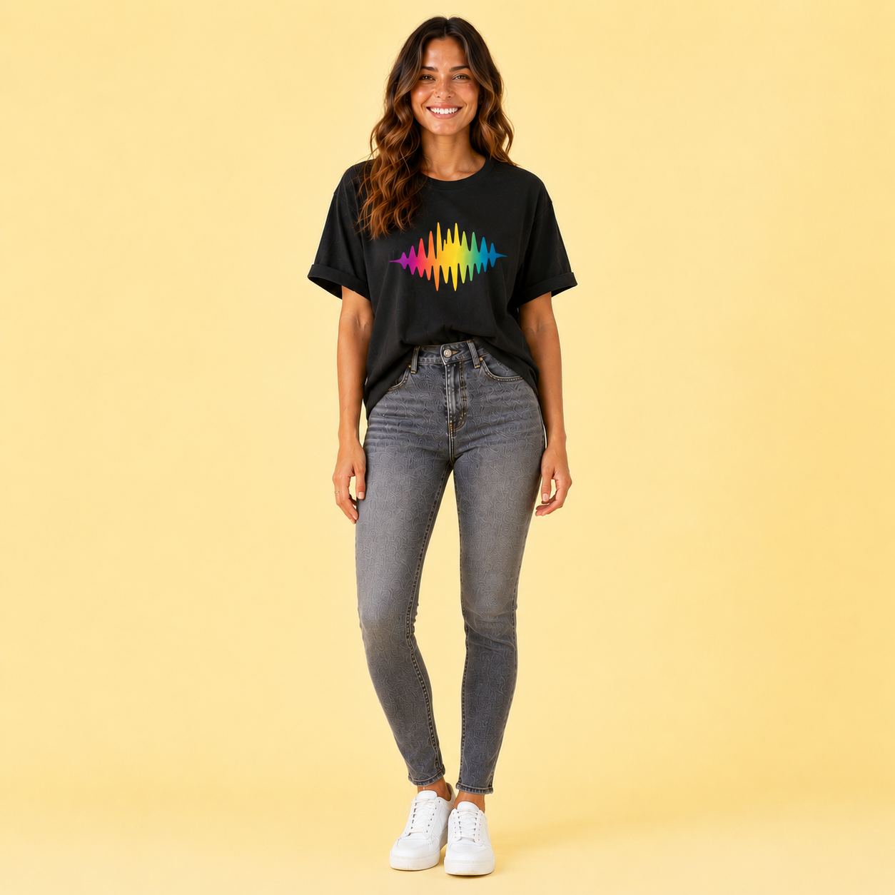 Rainbow Frequency Relaxed T-Shirt