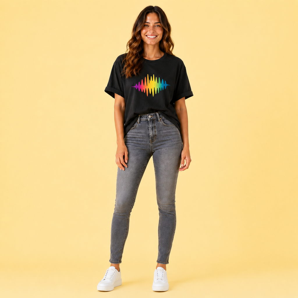 Rainbow Frequency Relaxed T-Shirt